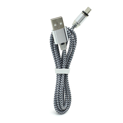Кабель USB - Lightning  X-Cable YLF-001 магнитный (100см) серебристый тех.пак