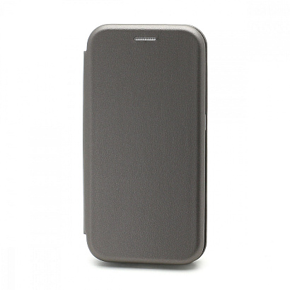 Чехол-книжка BF модельный (силикон/кожа) для Samsung Galaxy M01 серебристый