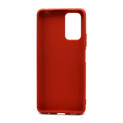 Чехол силиконовый с кожаной вставкой Leather Cover для Xiaomi Redmi Note 10 Pro красный