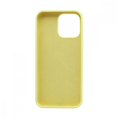 Чехол Silicone Case без лого для Apple iPhone 14 Pro Max/6.7 (полная защита) (051) желтый