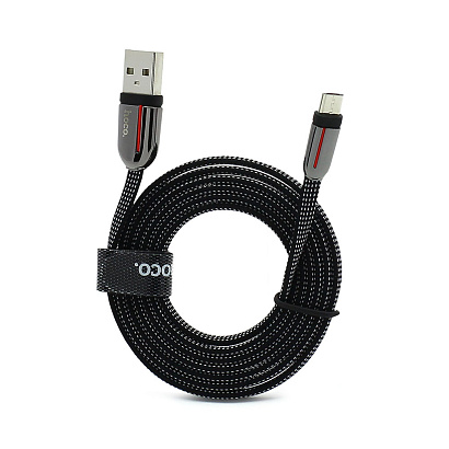 Кабель USB - Micro USB HOCO U74 "Grand" (2.4А, 120см) черный