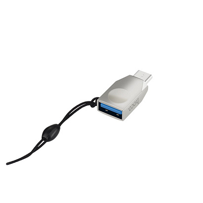 Переходник Hoco UA9 USB - Type-C серебристый