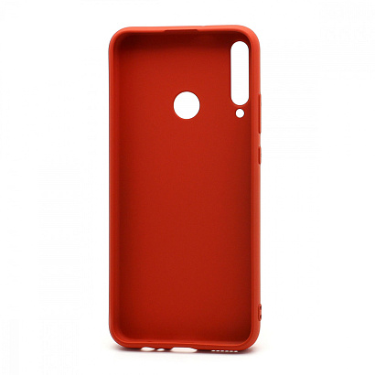 Чехол силиконовый с кожаной вставкой Leather Cover для Huawei Honor 9C/P40 Lite E красный