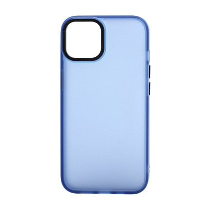 Чехол Metal Frame матовый для Apple iPhone 14/6.1 (003) синий