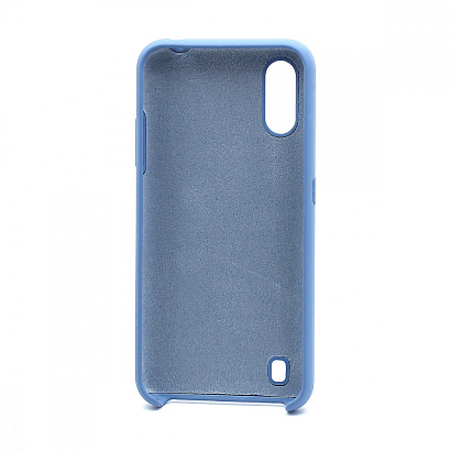 Чехол Silicone Cover Color для Samsung Galaxy A01 (010) синий 