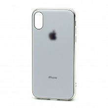 Чехол Silicone case Onyx с лого для Apple iPhone X/XS белый
