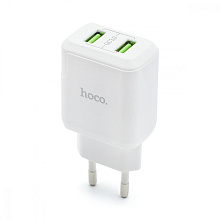 СЗУ с выходом USB Hoco N6 (3A/2USB/QC3.0/QC2.0/кабель Micro USB) белое