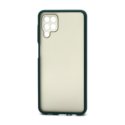 Чехол Shockproof Lite силикон-пластик для Samsung Galaxy A12/M12 зелено-оранжевый