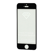 Защитное стекло Full Glass для Apple iPhone 5/5S/SE черное (Full GC) тех. пак