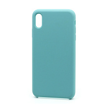 Чехол Silicone Case без лого для Apple iPhone XS Max (021) голубой