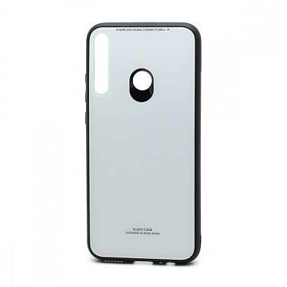 Чехол со стеклянной вставкой без лого для Huawei Honor 9C/P40 Lite E белый