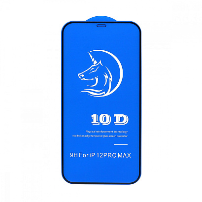 Защитное стекло 6D (T.M) для Apple iPhone 12 Pro Max/6.7 черное тех. пак