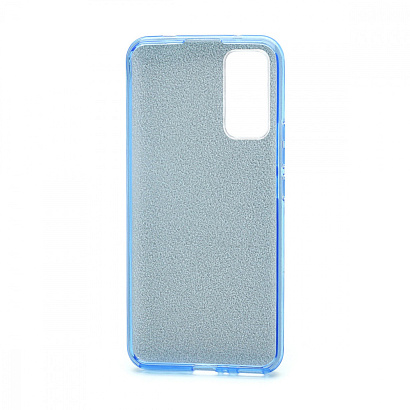 Чехол Fashion с блестками силикон-пластик для Huawei Honor 30 голубой