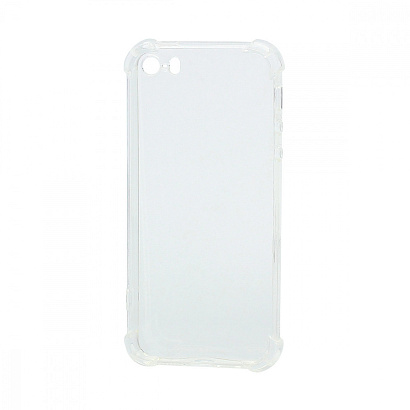 Чехол силиконовый противоударный для Apple iPhone 5/5S/SE прозрачный