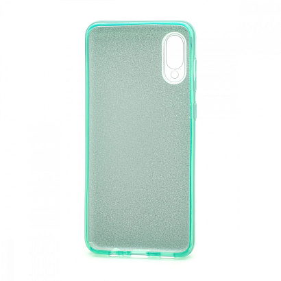 Чехол Fashion с блестками силикон-пластик для Samsung Galaxy A02/M02 зеленый