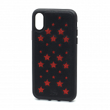 Чехол Raigor Inverse звезды (накладка/пластик-кожа) для Apple iPhone X/XS красный