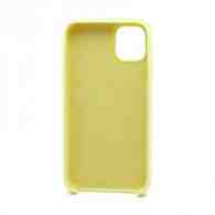 Чехол Silicone Case с лого для Apple iPhone 11/6.1 (051) светло желтый
