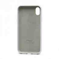 Чехол Silicone Case с лого для Apple iPhone XR (полная защита) (009) белый