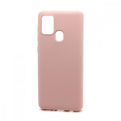 Чехол Silicone Case NEW ERA (накладка/силикон) для Samsung Galaxy A21S светло розовый