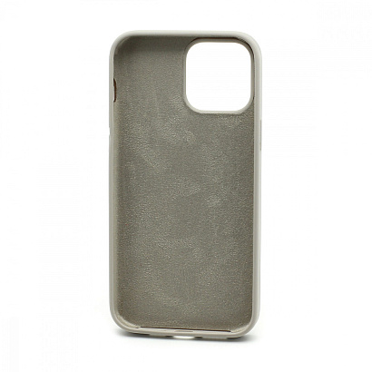 Чехол Silicone Case без лого для Apple iPhone 13 Pro Max/6.7 (полная защита) (010) светло серый