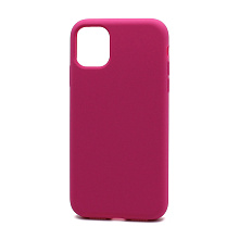 Чехол Silicone Case без лого для Apple iPhone 11/6.1 (полная защита) (054) темно розовый