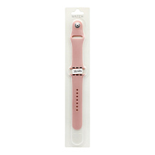 Силиконовый ремешoк для часов Apple Watch 38/40мм розовый (006) (S)