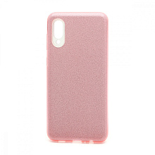 Чехол Fashion с блестками силикон-пластик для Samsung Galaxy A02/M02 розовый