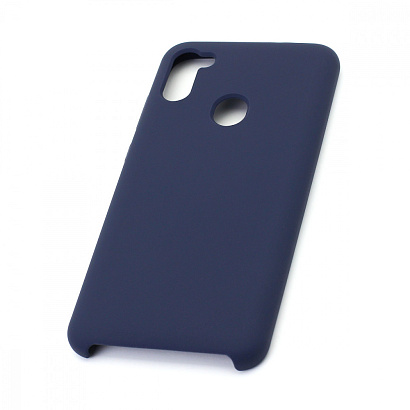 Чехол Silicone Cover Color для Samsung Galaxy A11/M11 (008) темно синий