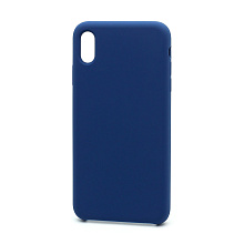 Чехол Silicone Case без лого для Apple iPhone XS Max (020) синий