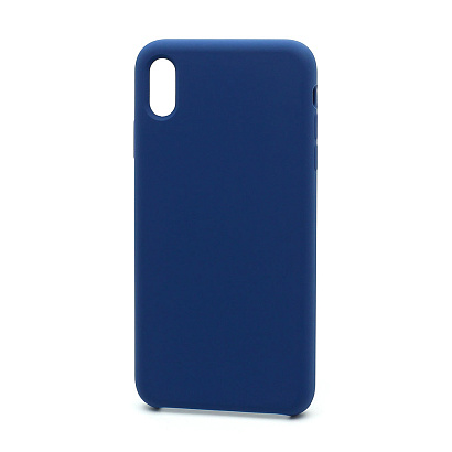 Чехол Silicone Case без лого для Apple iPhone XS Max (020) синий