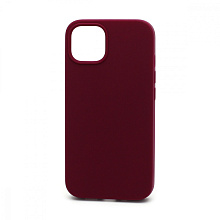 Чехол Silicone Case без лого для Apple iPhone 13/6.1 (полная защита) (052) бордовый