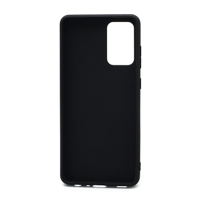 Чехол силиконовый с кожаной вставкой Leather Cover для Samsung Galaxy A72 черный