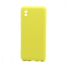 Чехол Silicone Case NEW ERA (накладка/силикон) для Samsung Galaxy A01 Core желтый