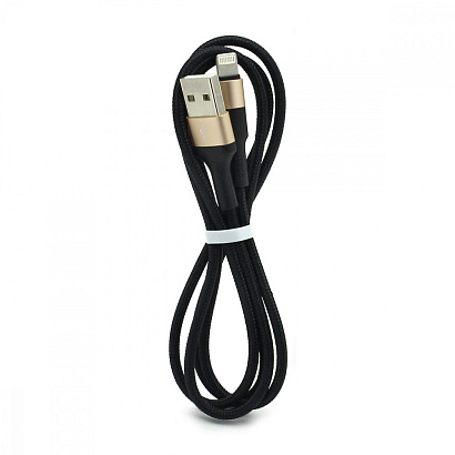 Кабель USB - Lightning HOCO X26 "Xpress" (2А, 100см) черно-золотой