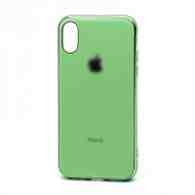 Чехол Silicone case Onyx с лого для Apple iPhone X/XS зеленый