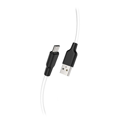 Кабель USB - Micro USB Axtel AX55 (100см) черно-белый