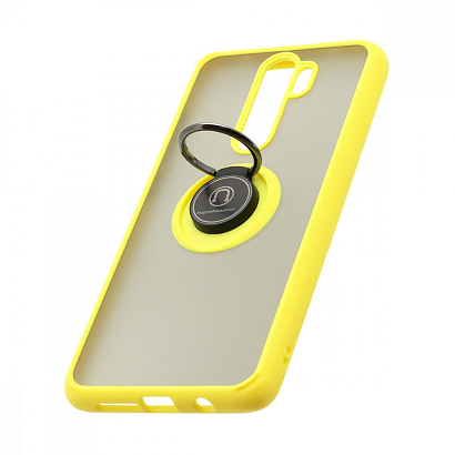 Чехол Shockproof Ring для Xiaomi Redmi Note 8 Pro (001) желто-черный