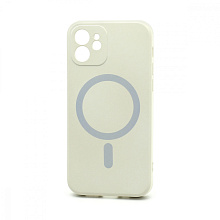 Чехол Magnet для Apple iPhone 12/6.1 (Soft Touch/MSafe) белый