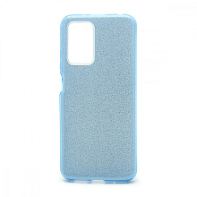 Чехол Fashion с блестками силикон-пластик для Xiaomi Redmi 10 голубой