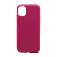 Чехол Silicone Case без лого для Apple iPhone 11/6.1 (полная защита) (054) темно розовый