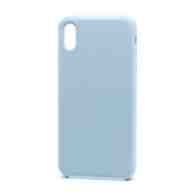 Чехол Silicone Case без лого для Apple iPhone XS Max (044) светло голуб