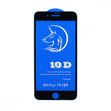 Защитное стекло 6D (T.M) для Apple iPhone 7 Plus/8 Plus черное тех. пак