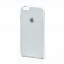 Чехол Silicone Cover Сolor с лого для Apple iPhone 6/6S Plus белый