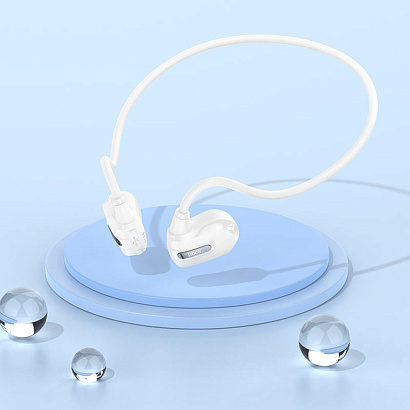 Наушники с микрофоном Bluetooth Hoco ES63 Graceful air conduction белые