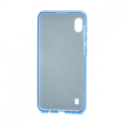 Чехол Fashion с блестками силикон-пластик для Samsung Galaxy A10 голубой