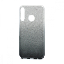 Чехол Fashion с блестками силикон-пластик для Huawei Honor 9C/P40 Lite E серебристо-черный