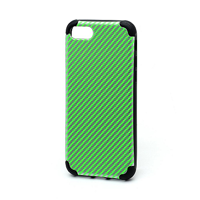 Чехол Boutop силикон-алюминий для Apple iPhone 7/8/SE 2020 (002) карбон зеленый