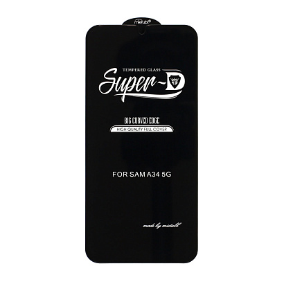Защитное стекло MTB Super-D для Samsung Galaxy A34 черное тех. пак