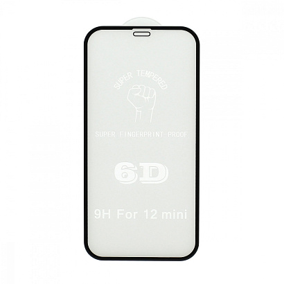 Защитное стекло 6D Premium для Apple iPhone 12 Mini/5.4 черное