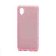 Чехол Fashion с блестками силикон-пластик для Samsung Galaxy A01 Core/M01 Core розовый